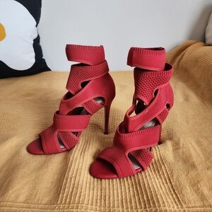 Aldo Strappy Red Heels
